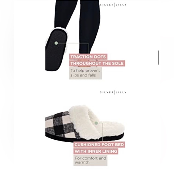 Fuzzy Buffalo Plaid Slippers - Picture 4 of 7